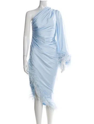 Pre-owned Patbo One-shoulder Midi Length Dress W/ Tags In Blue