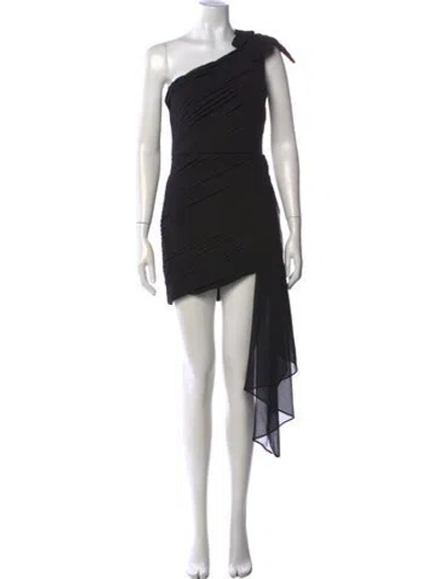 Pre-owned Patbo One-shoulder Mini Dress W/ Tags In Black