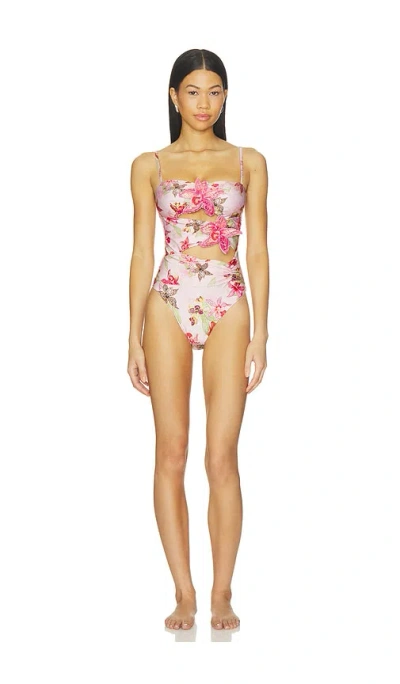 Patbo Orchid Bloom Bodysuit In Rose
