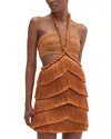 Patbo Pampas Mini Dress In Bronze