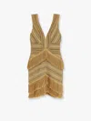 Patbo Pampas Mini Dress With Embroidery And Fringes