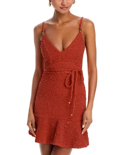 Patbo Papillon Jacquard Mini Dress In Red