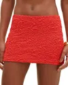 Patbo Papillon Mini Skirt Swim Cover-up In Red