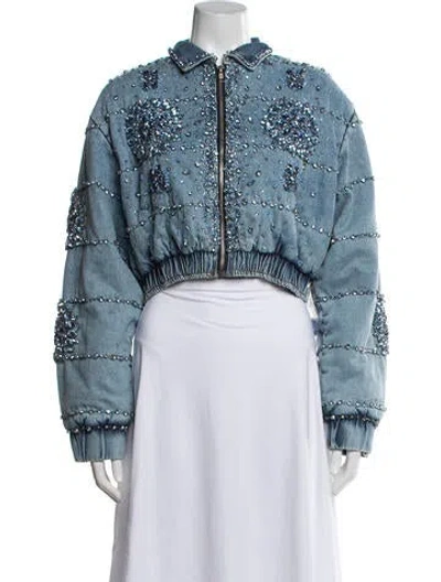 Pre-owned Patbo Patterned Denim Jacket In Blue