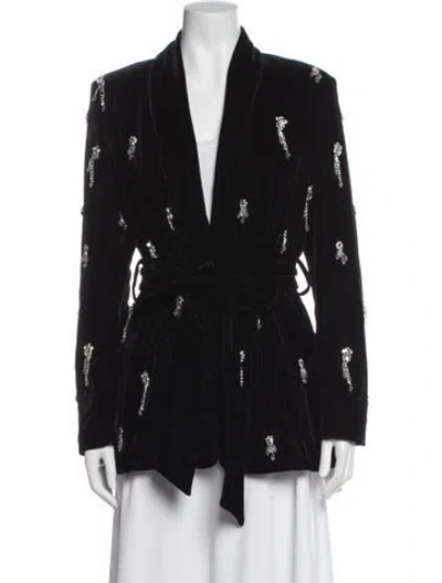 Pre-owned Patbo Patterned Evening Jacket W/ Tags In Black