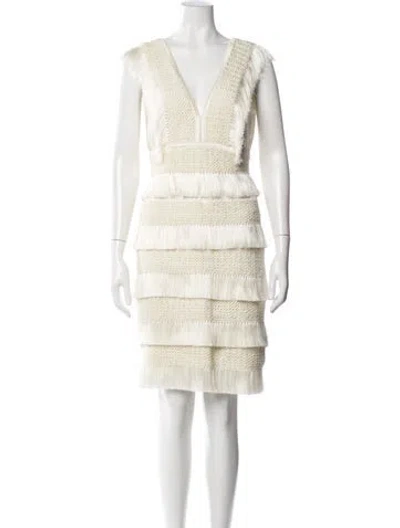 Pre-owned Patbo Patterned Knee-length Dress In Neutrals