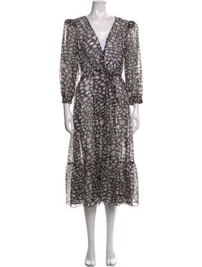 Pre-owned Patbo Patterned Long Dress In Multicolor