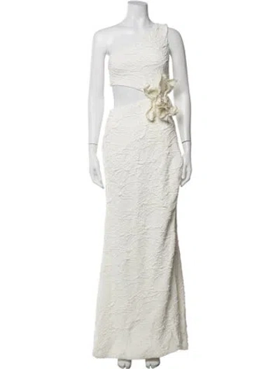 Pre-owned Patbo Patterned Long Dress In Neutrals