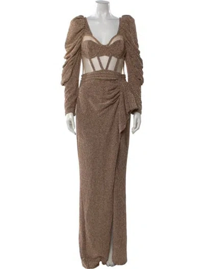 Pre-owned Patbo Patterned Long Dress W/ Tags