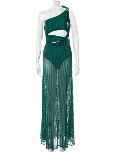 Pre-owned Patbo Patterned Long Dress W/ Tags In Green