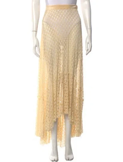 Pre-owned Patbo Patterned Long Skirt In Neutrals