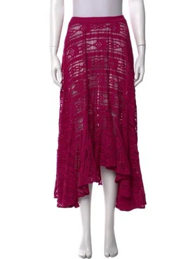 Pre-owned Patbo Patterned Long Skirt In Purple