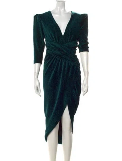 Pre-owned Patbo Patterned Midi Length Dress In Green