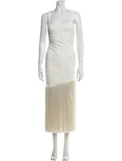Pre-owned Patbo Patterned Midi Length Dress In Neutrals