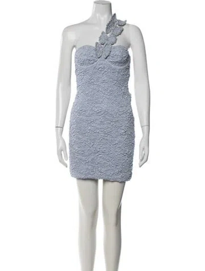 Pre-owned Patbo Patterned Mini Dress In Blue