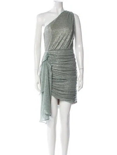 Pre-owned Patbo Patterned Mini Dress In Green
