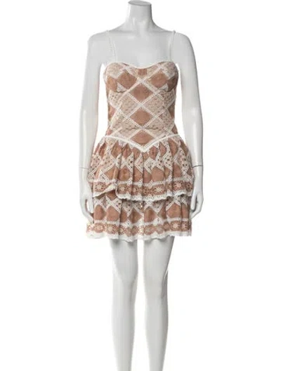 Pre-owned Patbo Patterned Mini Dress In Multicolor