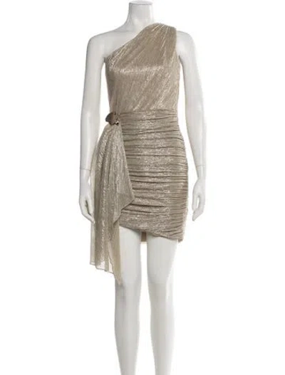 Pre-owned Patbo Patterned Mini Dress In Neutral