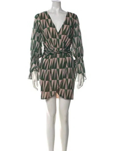 Pre-owned Patbo Patterned Mini Dress In Neutrals