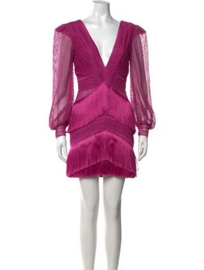 Pre-owned Patbo Patterned Mini Dress In Pink