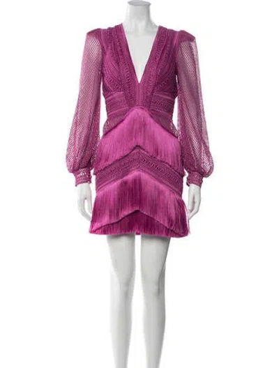 Pre-owned Patbo Patterned Mini Dress In Pink