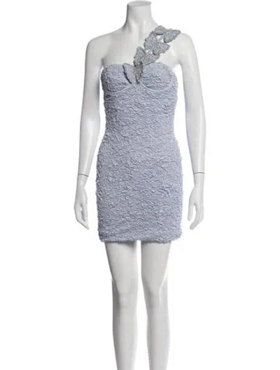 Pre-owned Patbo Patterned Mini Dress W/ Tags In Blue