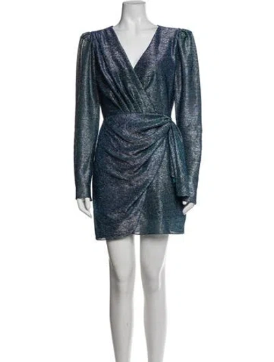 Pre-owned Patbo Patterned Mini Dress W/ Tags In Blue