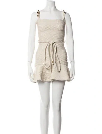 Pre-owned Patbo Patterned Mini Dress W/ Tags In Neutrals
