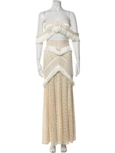 Pre-owned Patbo Patterned Skirt Set In Neutrals