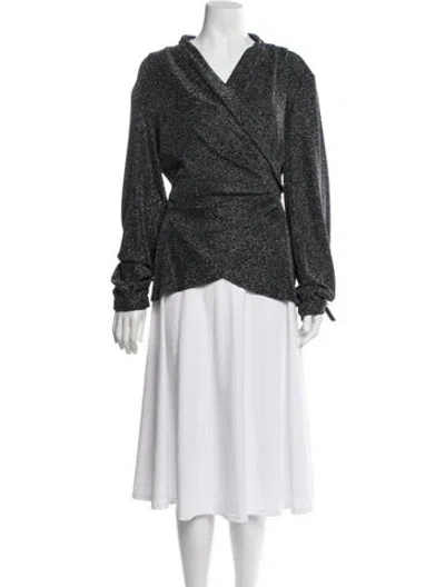 Pre-owned Patbo Patterned Top In Black