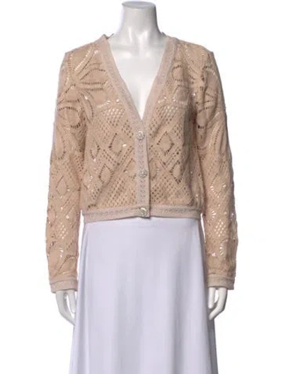 Pre-owned Patbo Patterned V-neck Sweater In Neutrals