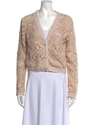 Pre-owned Patbo Patterned V-neck Sweater In Neutrals