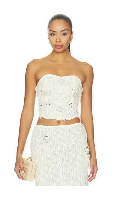 Patbo Pearl Mesh Top In Black