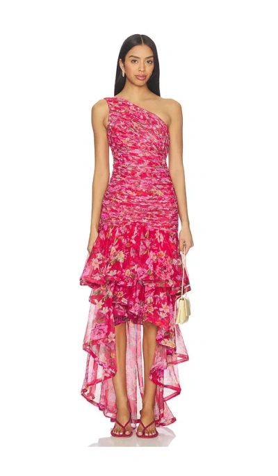 Patbo Floral-print Ruffled Maxi Dress In Multi