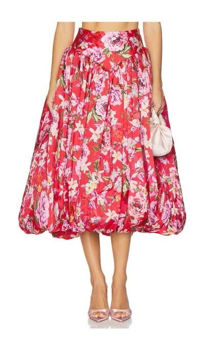 Patbo Peony Midi Skirt In Pink