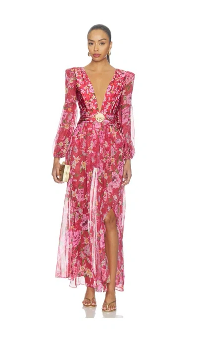 Patbo Peony Print 맥시원피스 In Pink