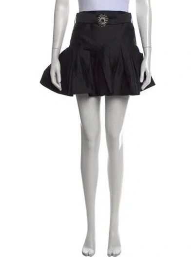 Pre-owned Patbo Pleated Accents Mini Skirt W/ Tags In Black