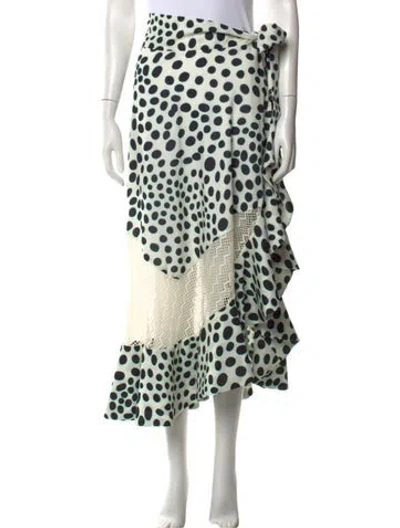 Pre-owned Patbo Polka Dot Print Midi Length Skirt In Neutral