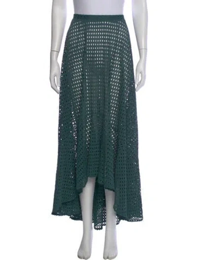 Pre-owned Patbo Polka Dot Print Midi Length Skirt W/ Tags In Green