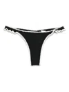 Patbo Metallic Jacquard Bikini Bottom In Black