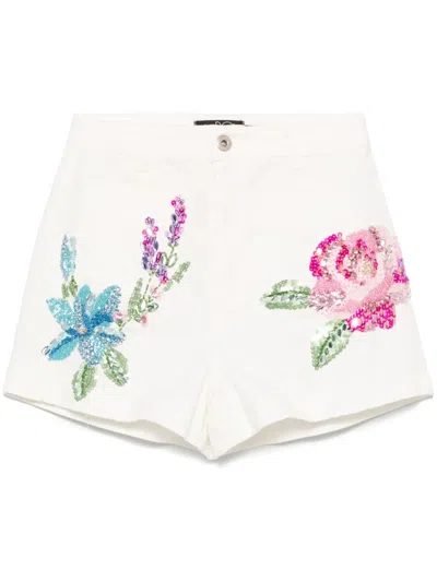 Patbo Poppy Denim Shorts In Multicolor
