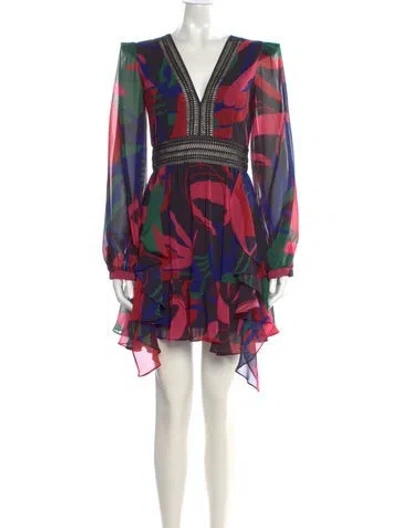 Pre-owned Patbo Printed Knee-length Dress In Pink