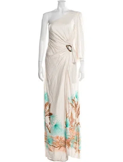 Pre-owned Patbo Printed Long Dress W/ Tags In Neutral