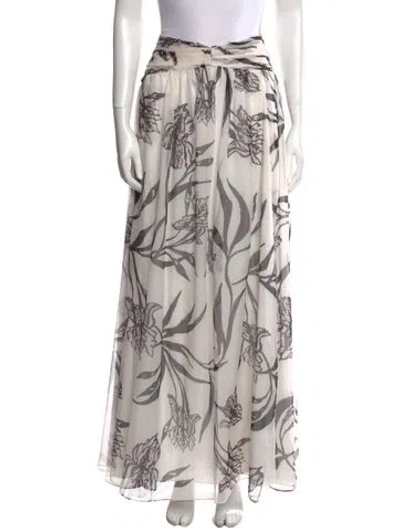 Pre-owned Patbo Printed Long Skirt In Multi