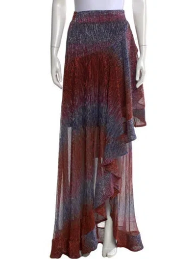 Pre-owned Patbo Printed Long Skirt In Multi