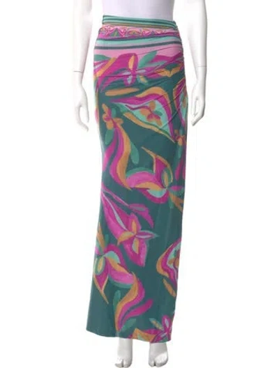 Pre-owned Patbo Printed Long Skirt W/ Tags In Multi