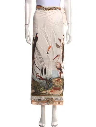 Pre-owned Patbo Printed Long Skirt W/ Tags In Neutrals