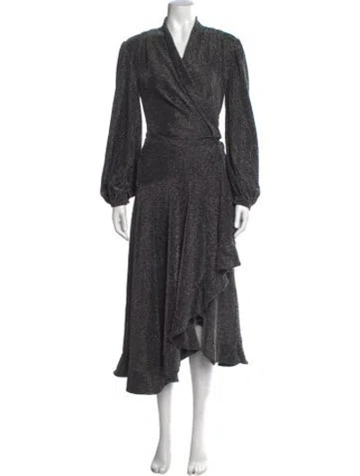 Pre-owned Patbo Printed Midi Length Dress In Multi