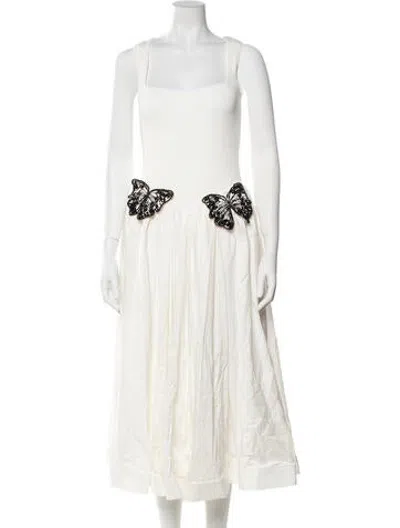 Pre-owned Patbo Printed Midi Length Dress In Neutrals