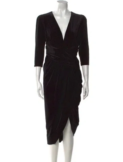 Pre-owned Patbo Printed Midi Length Dress W/ Tags In Black